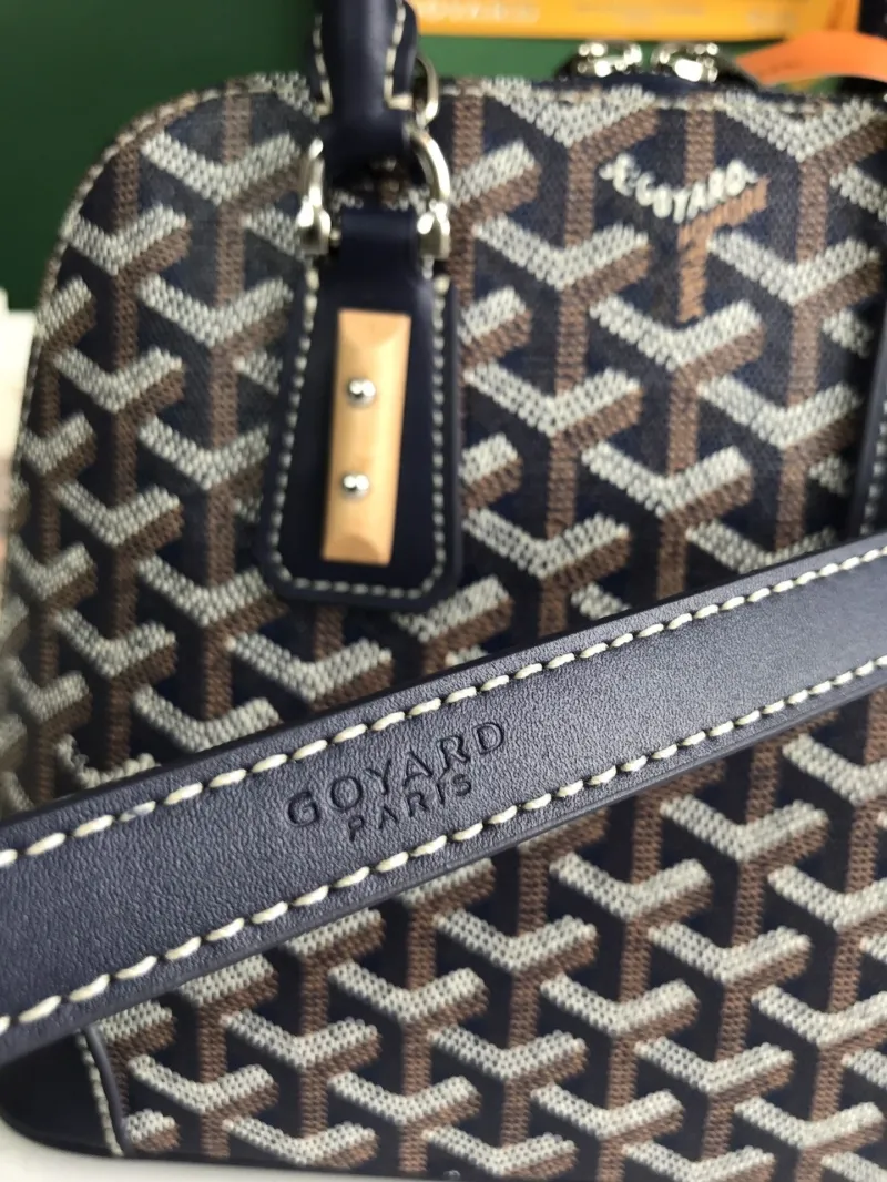 Goyard Navy Top Handle Bag 309 - Image 8