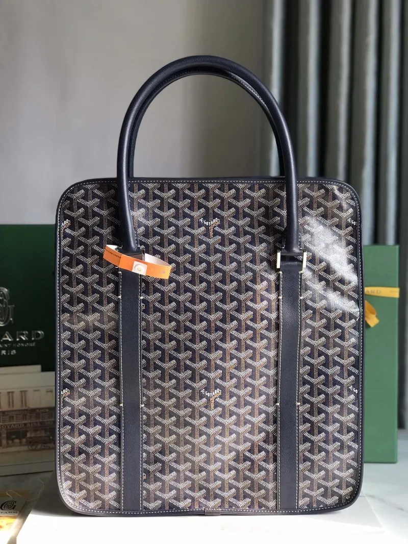 Goyard Vertical Top Handle Tote Bag Navy - Image 3