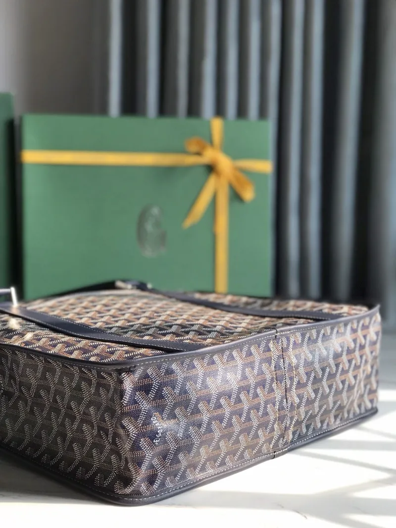 Goyard Vertical Top Handle Tote Bag Navy - Image 4