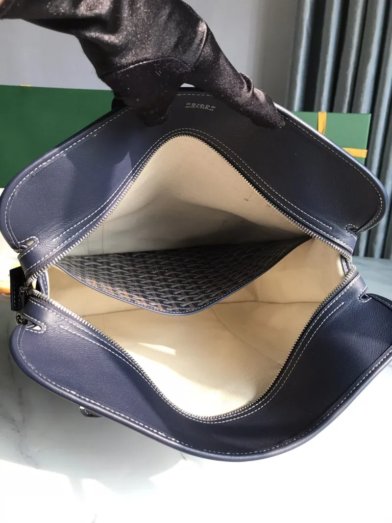 Goyard Vertical Top Handle Tote Bag Navy - Image 7