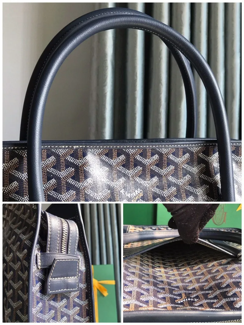 Goyard Vertical Top Handle Tote Bag Navy - Image 9