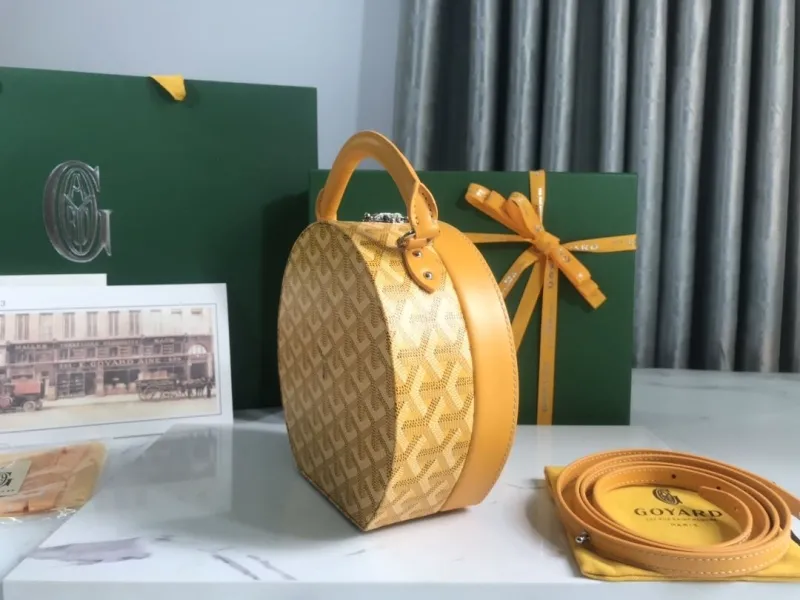 Alternative view of Goyard Yellow Round Top Handle Bag 316