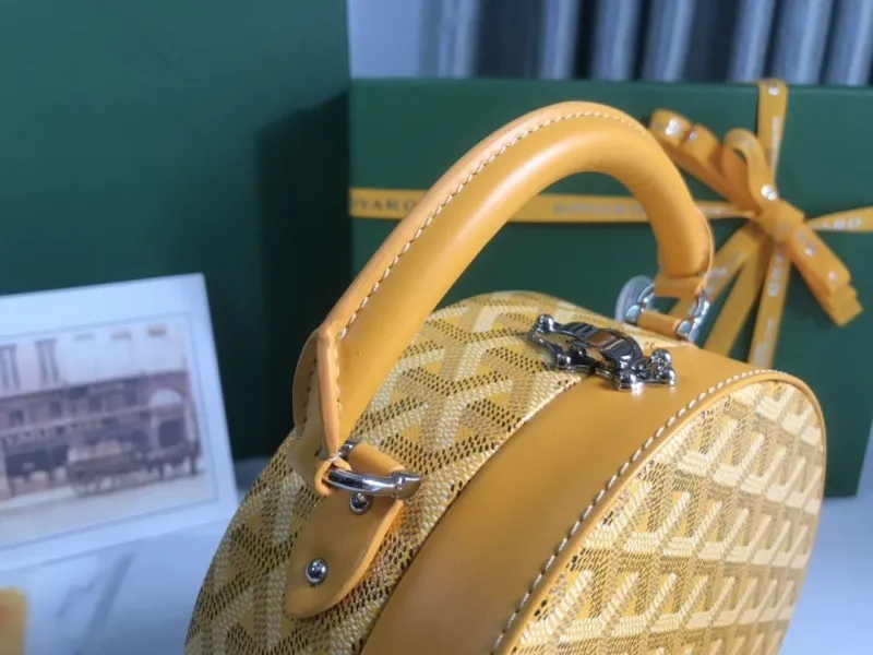 Goyard Yellow Round Top Handle Bag 316 - Image 3