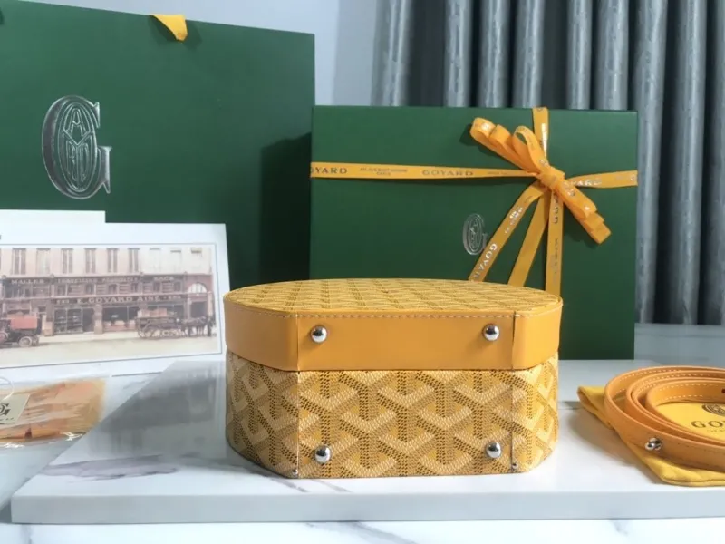 Goyard Yellow Round Top Handle Bag 316 - Image 4