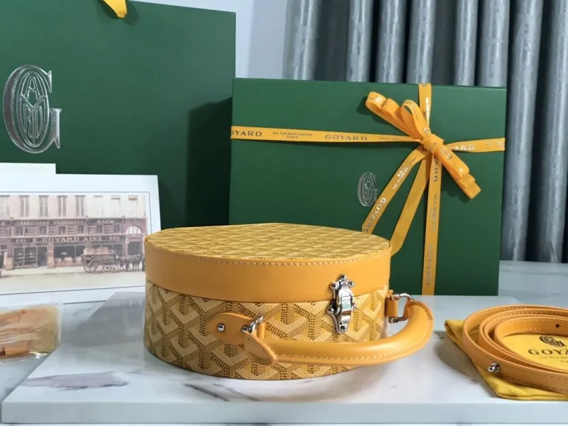 Goyard Yellow Round Top Handle Bag 316 - Image 5