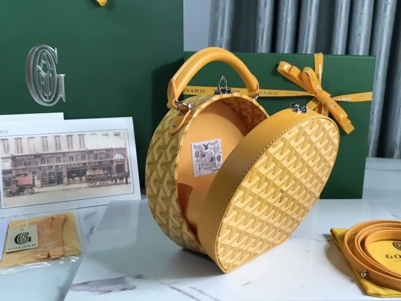 Goyard Yellow Round Top Handle Bag 316 - Image 7