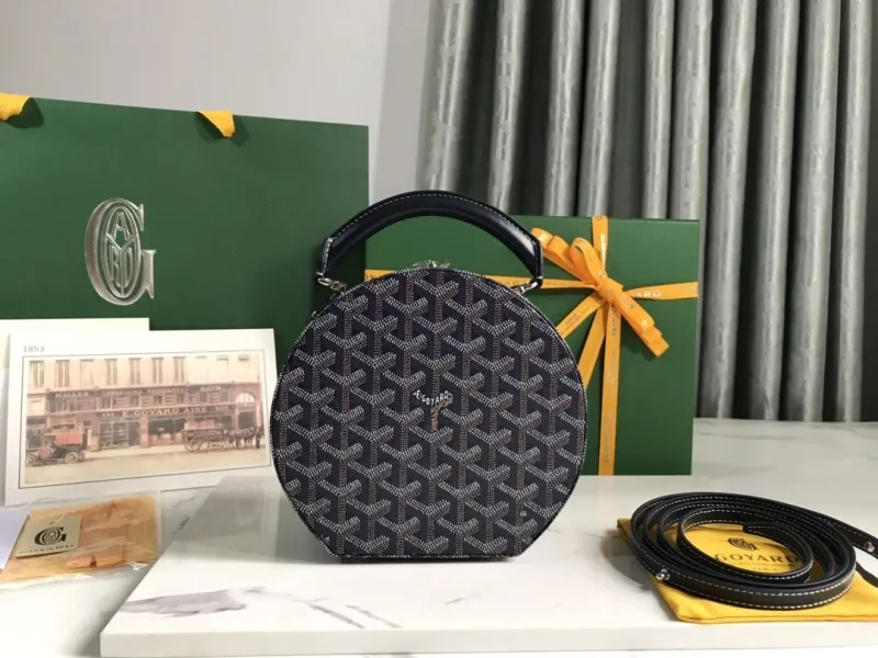 Goyard Navy Round Top Handle Bag 317