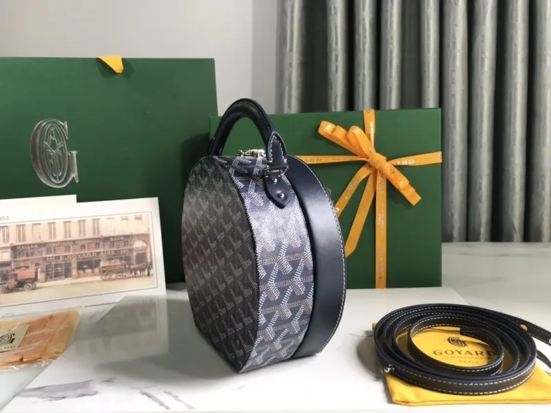 Alternative view of Goyard Navy Round Top Handle Bag 317