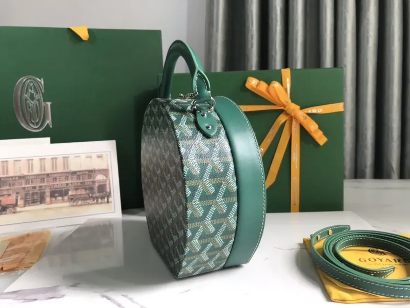 Alternative view of Goyard Green Round Top Handle Bag 318