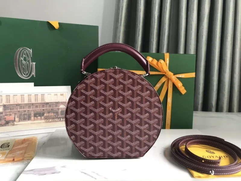 Goyard Burgundy Round Top Handle Bag 320