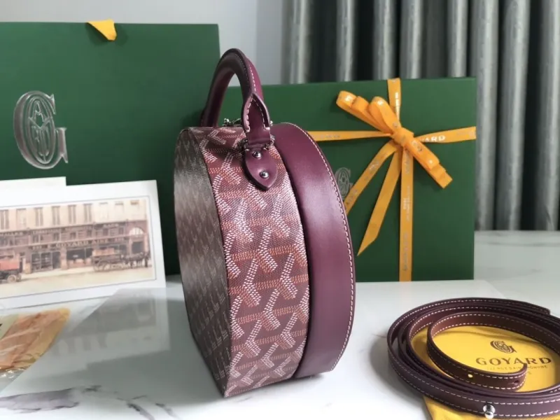 Alternative view of Goyard Burgundy Round Top Handle Bag 320