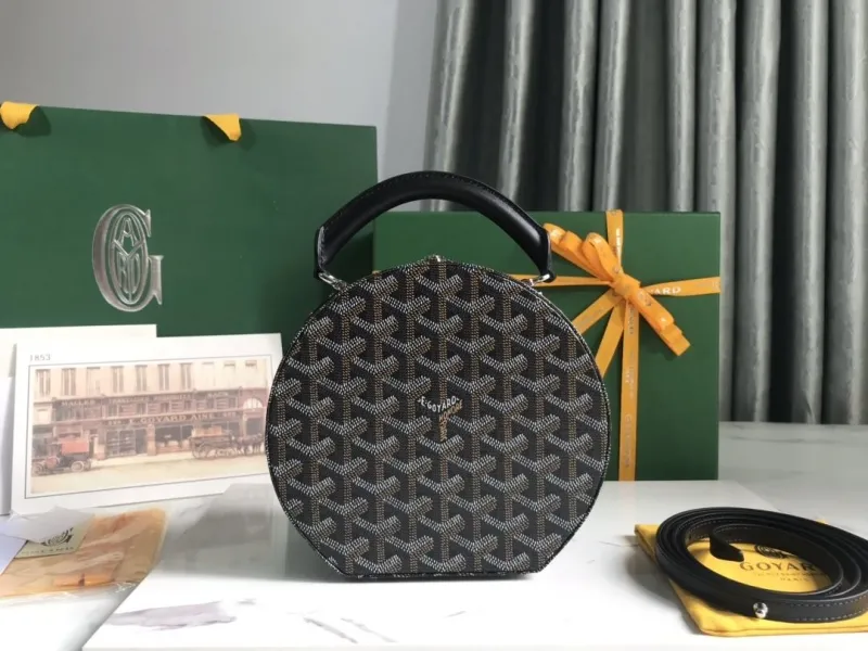 Goyard Black Round Top Handle Bag
