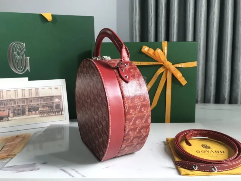 Alternative view of Goyard Red Round Top Handle Bag