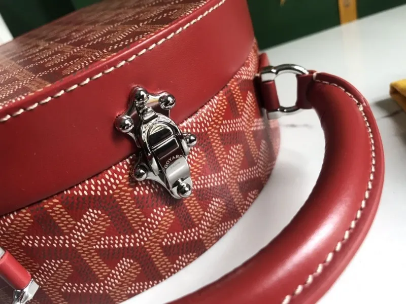 Goyard Red Round Top Handle Bag - Image 5