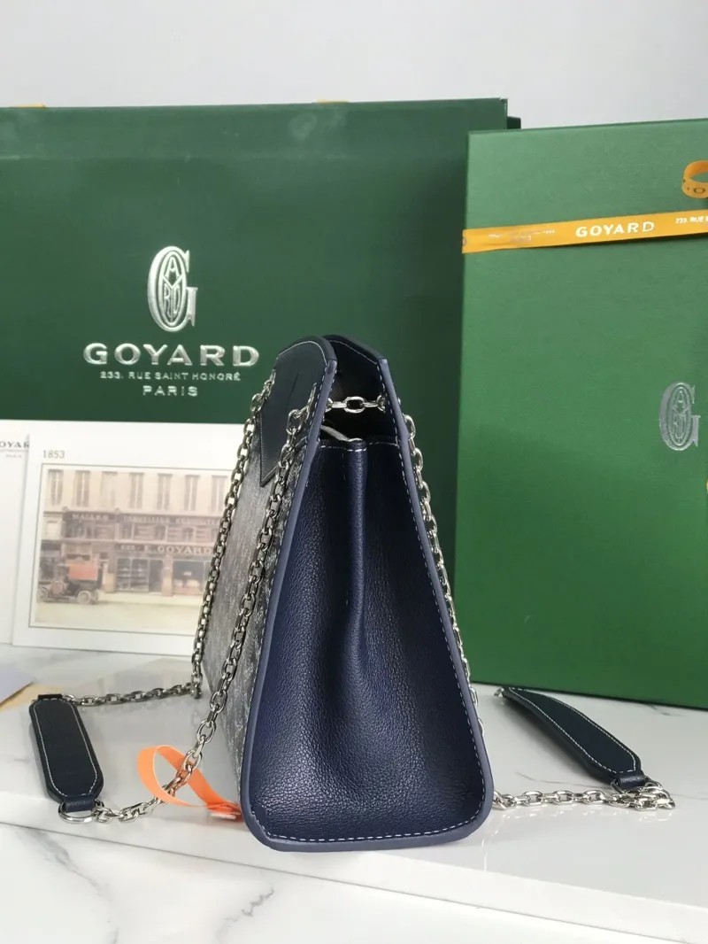 Alternative view of Goyard Navy Top Handle Chain Bag 327