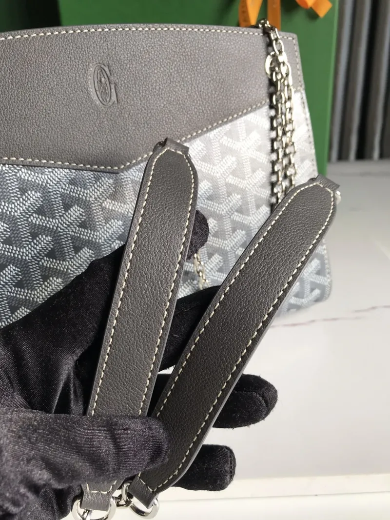 Goyard Gray Top Handle Shoulder Bag - Image 5