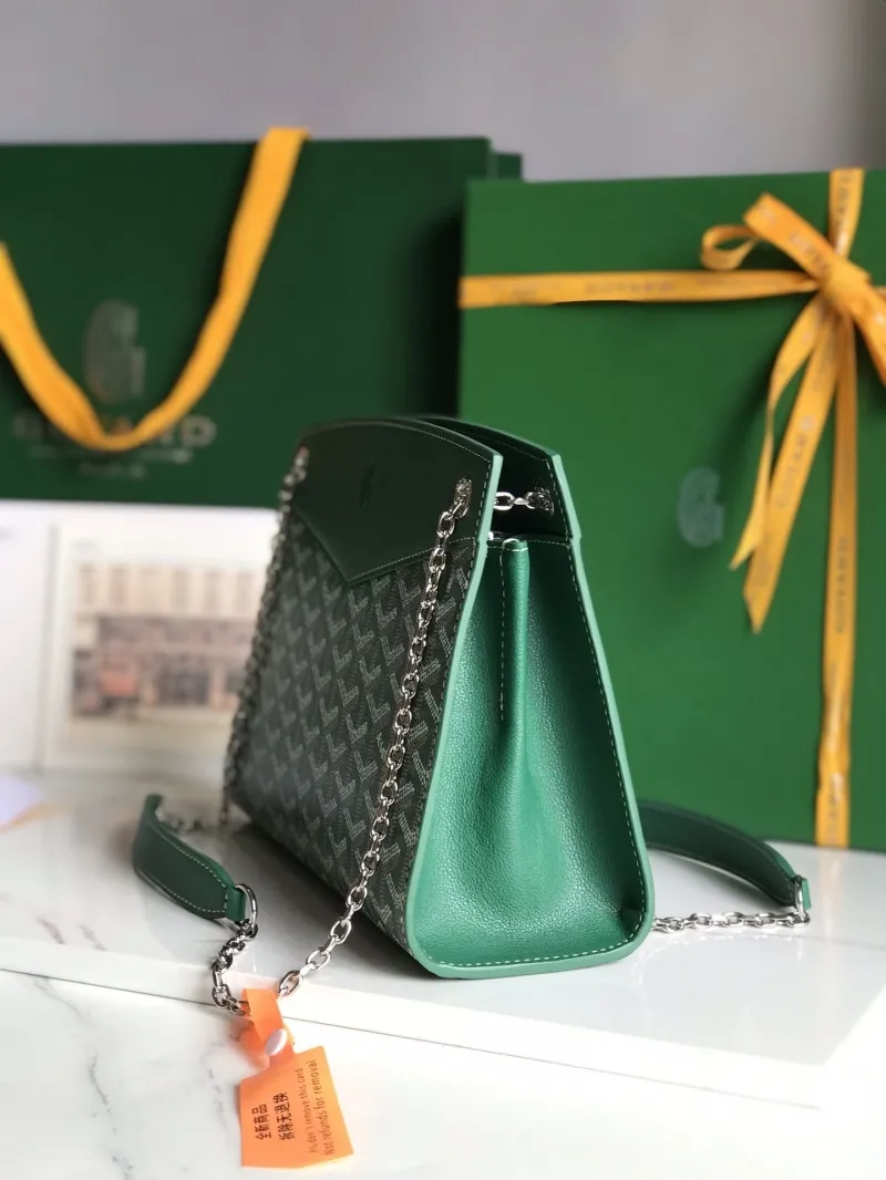 Goyard Green Top Handle Chain Shoulder Bag - Image 3