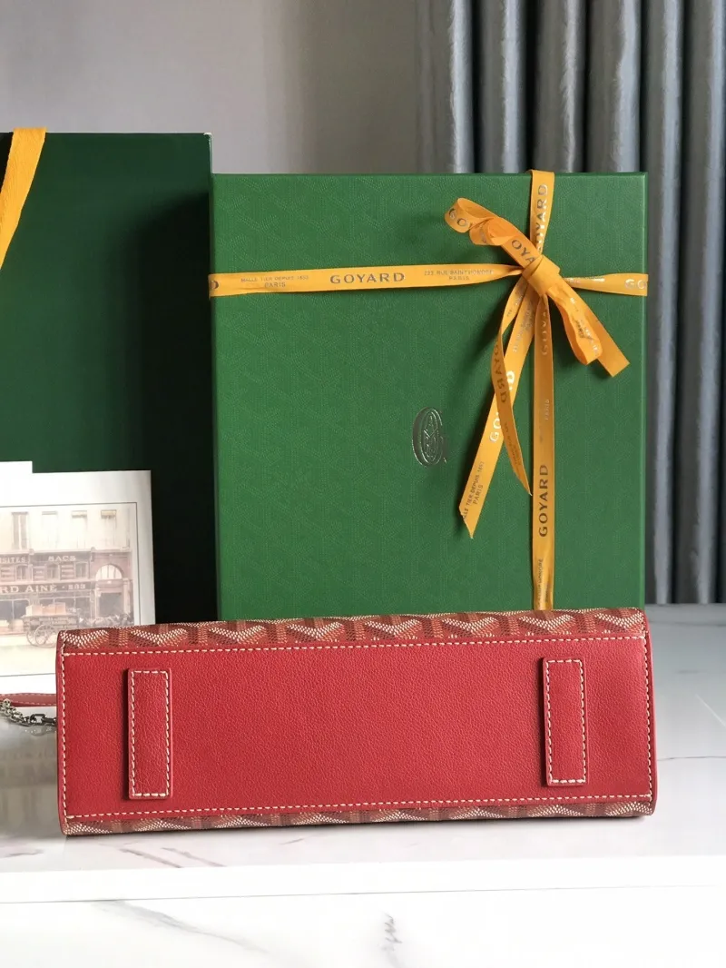 Goyard Red Top Handle Chain Bag 336 - Image 6