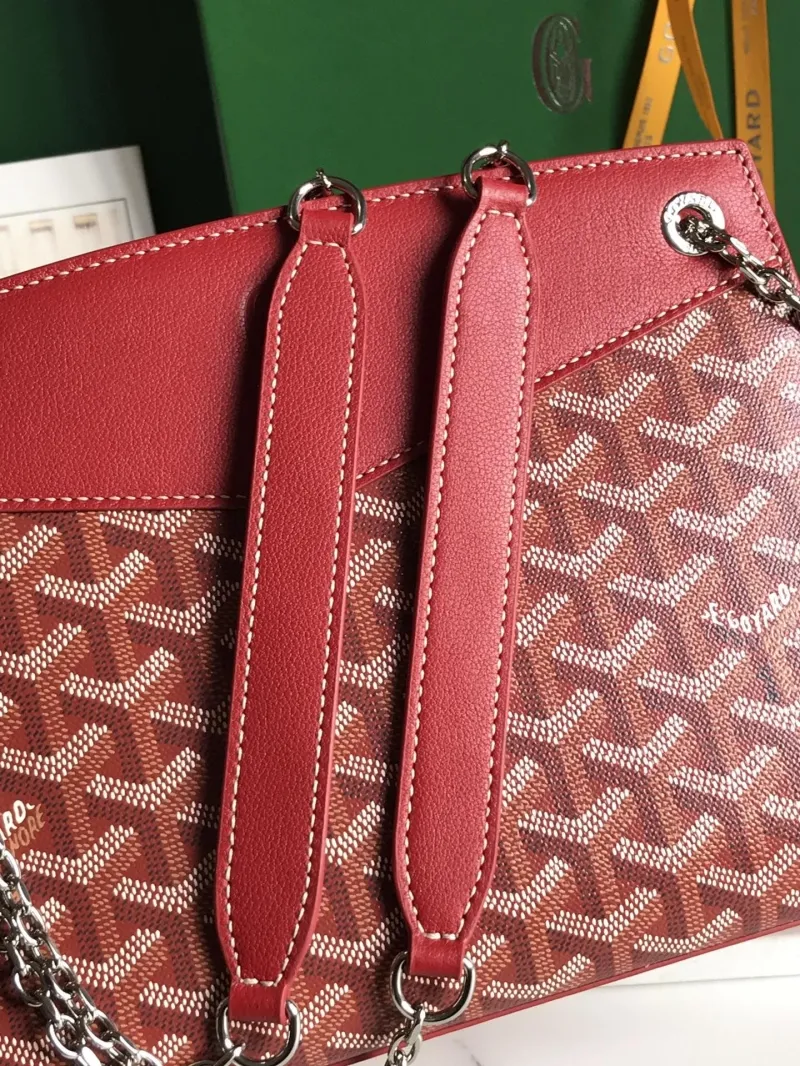 Goyard Red Top Handle Chain Bag 336 - Image 7