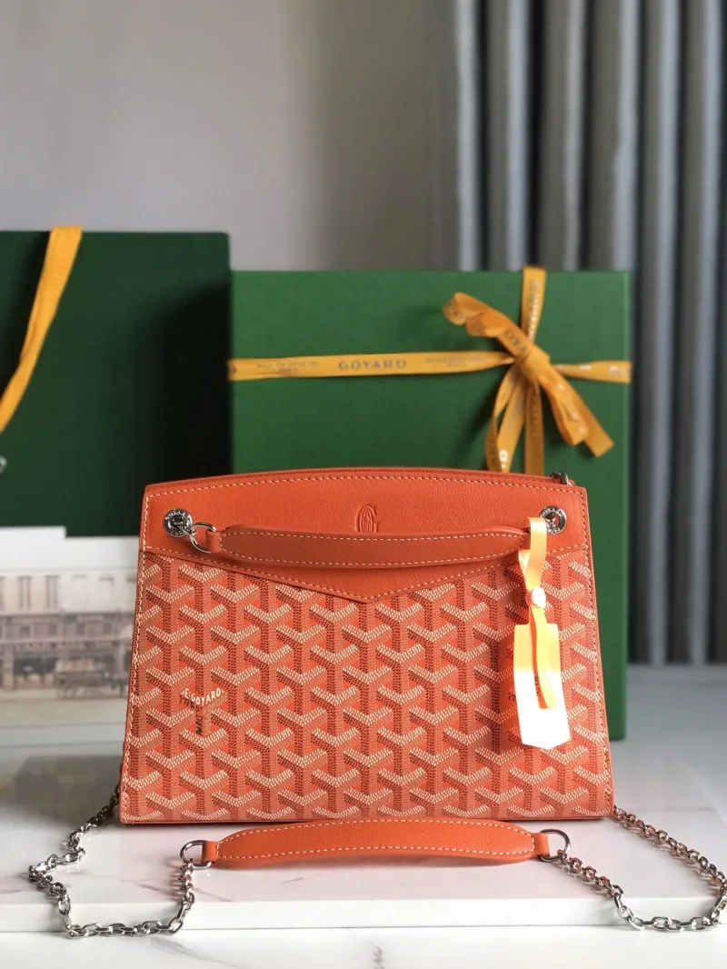 Alternative view of Goyard Orange Top Handle Bag 337