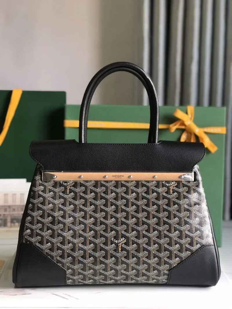 Goyard Black Top Handle Bag 338 - Image 3