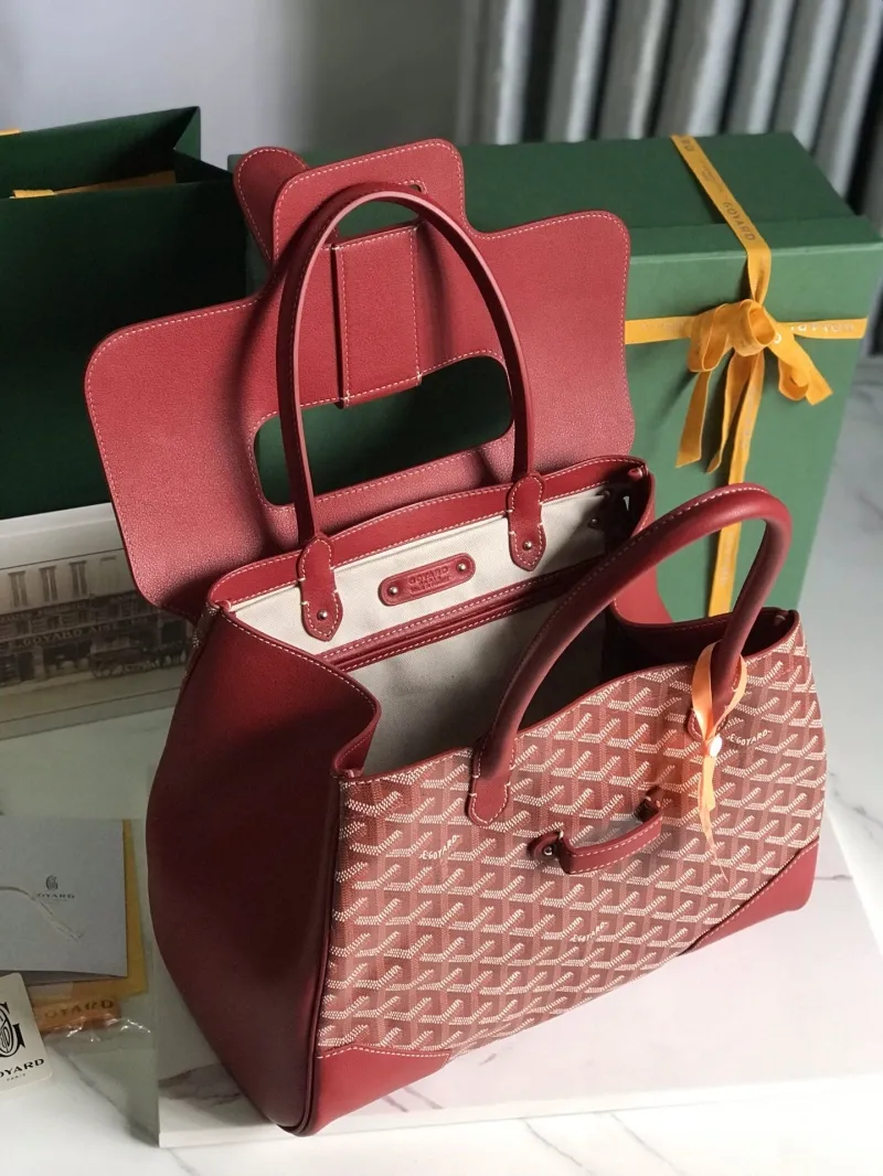 Goyard Red Top Handle Bag 340 - Image 7
