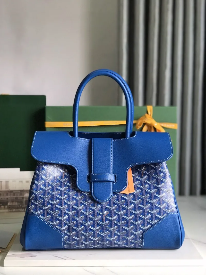 Goyard Blue Top Handle Bag 343