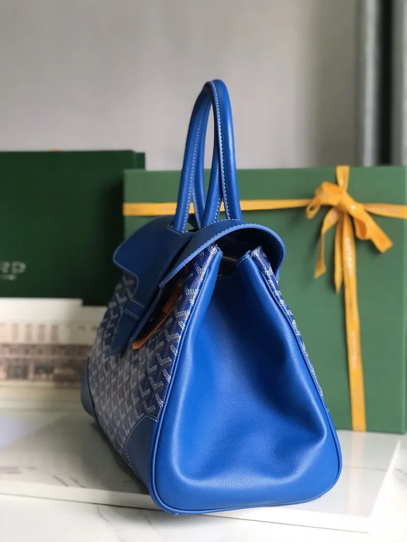 Alternative view of Goyard Blue Top Handle Bag 343
