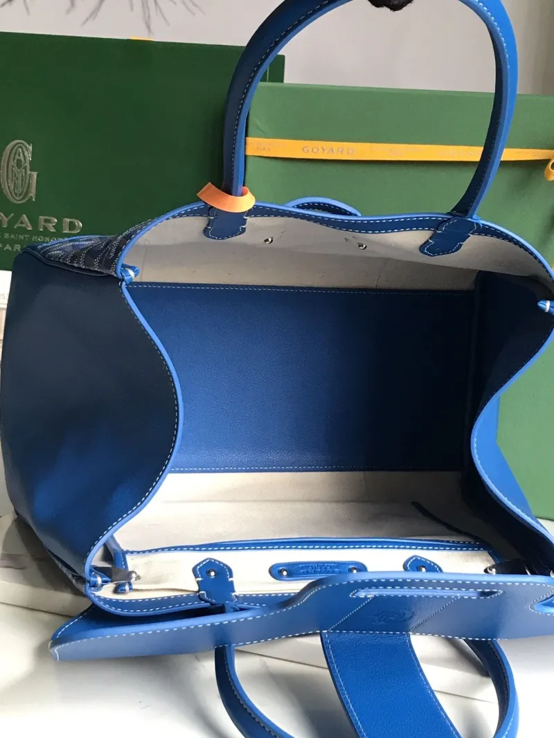Goyard Blue Top Handle Bag 343 - Image 9