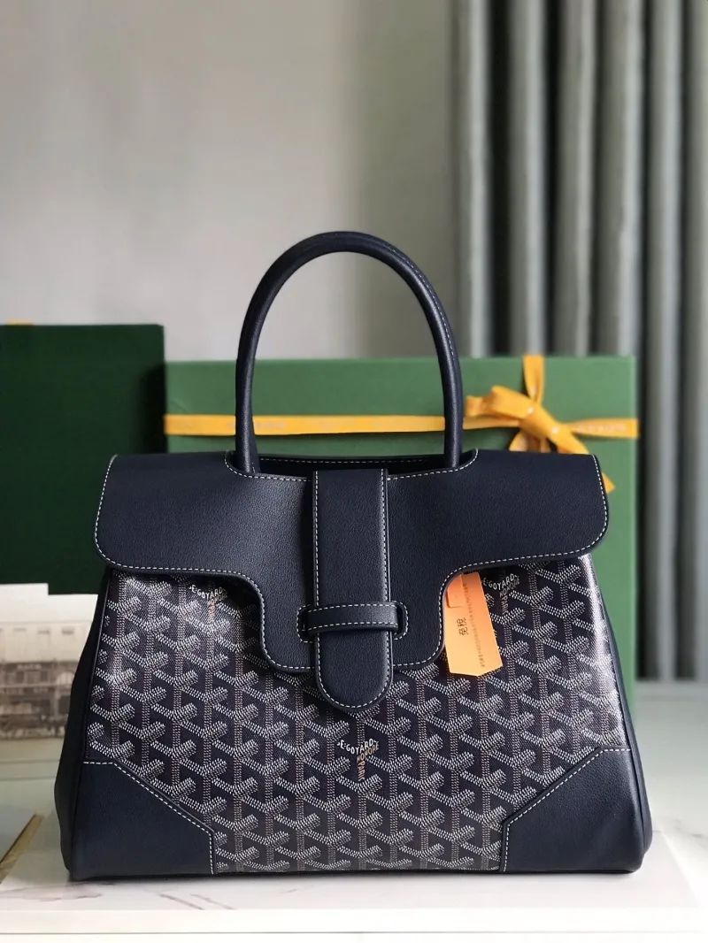 Goyard Navy Top Handle Bag 345