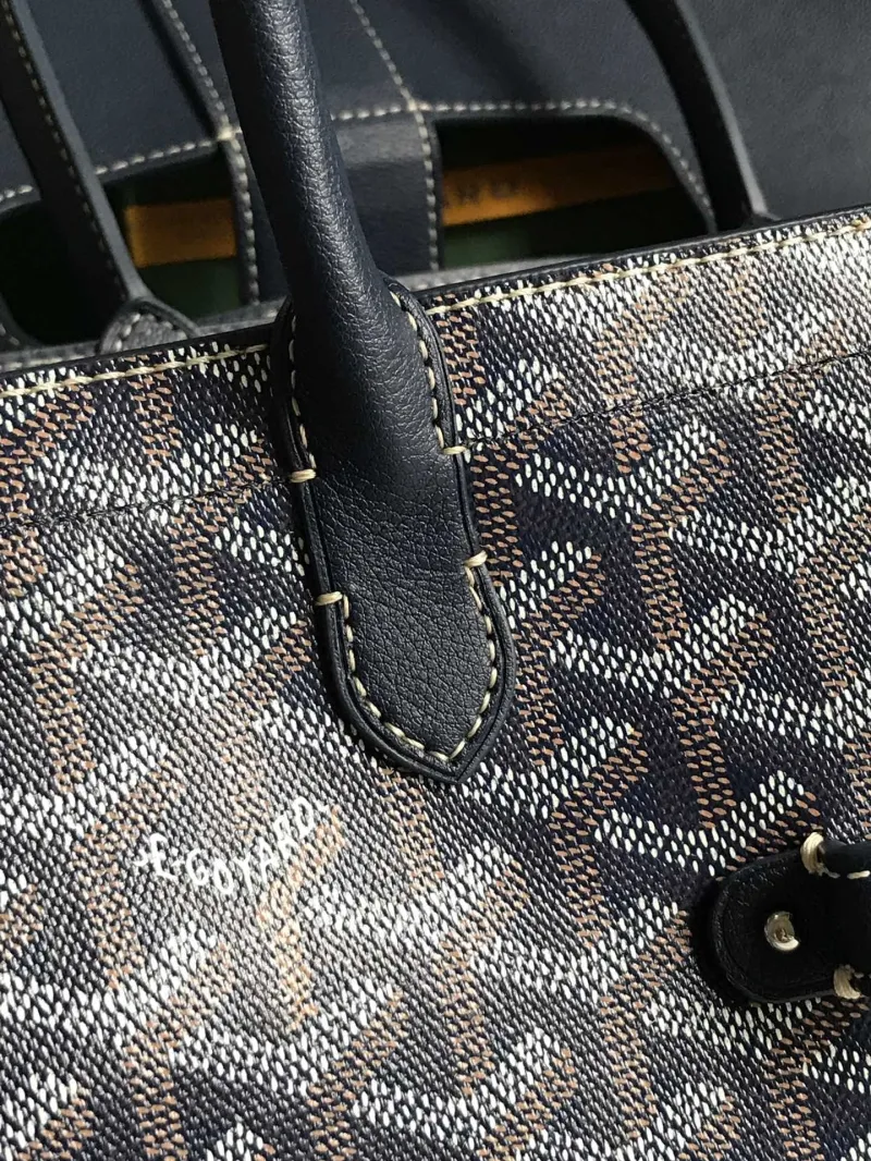 Goyard Navy Top Handle Bag 345 - Image 6