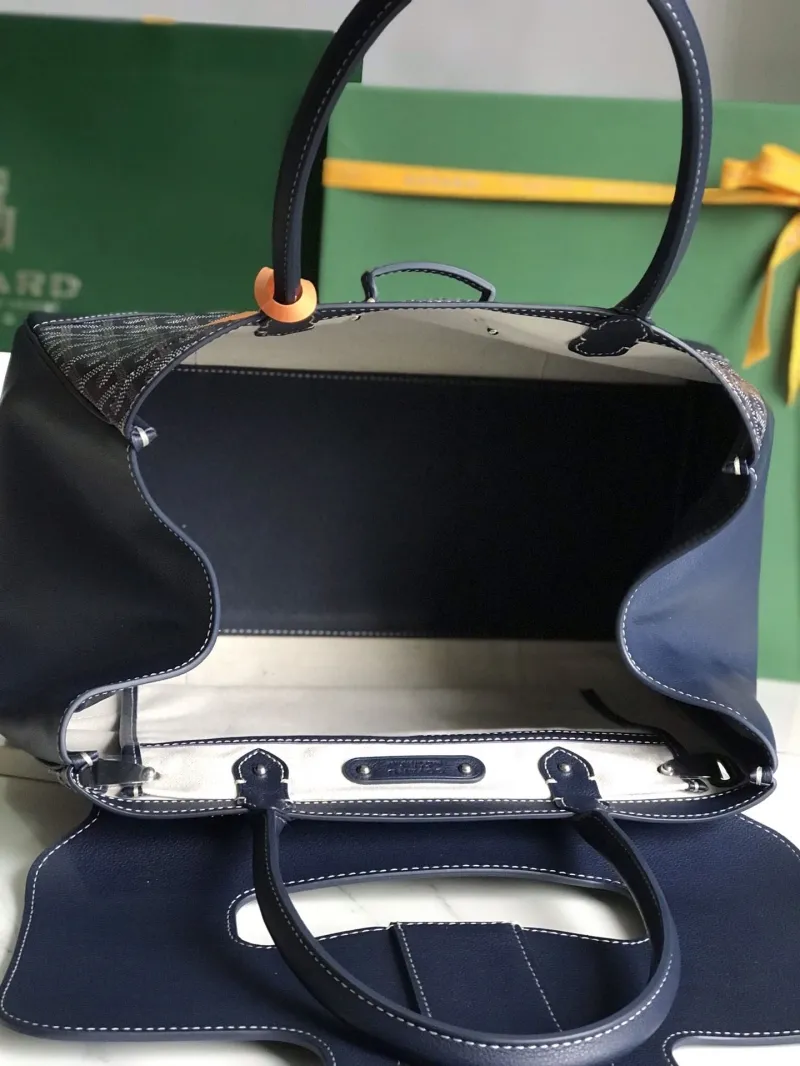 Goyard Navy Top Handle Bag 345 - Image 8