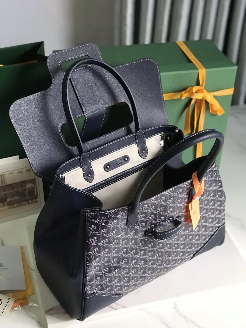 Goyard Navy Top Handle Bag 345 - Image 9