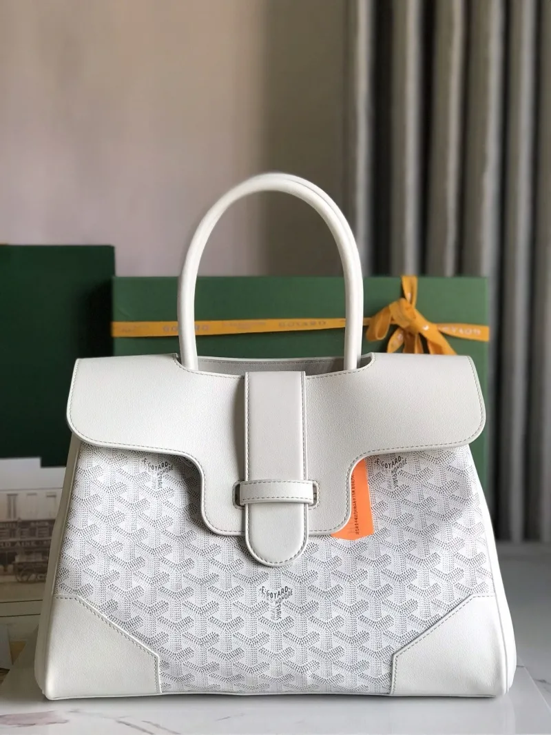 Goyard White Top Handle Bag 346