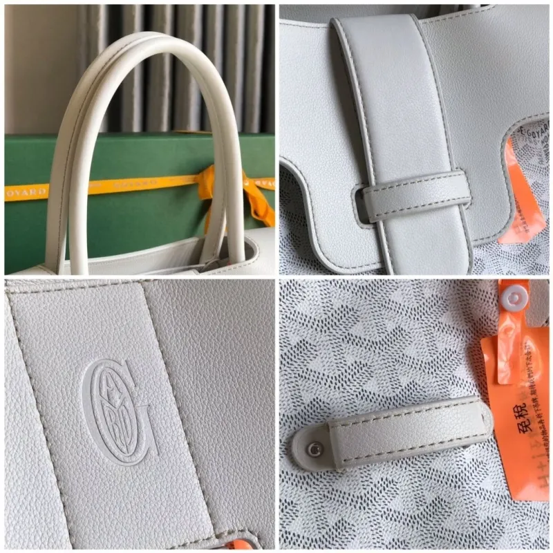 Goyard White Top Handle Bag 346 - Image 4