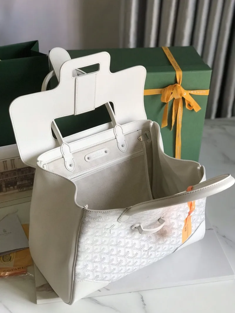 Goyard White Top Handle Bag 346 - Image 6
