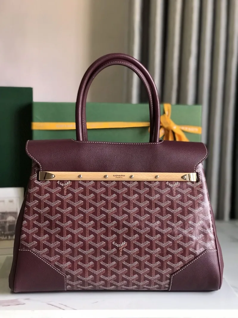 Goyard Burgundy Top Handle Bag 347 - Image 3