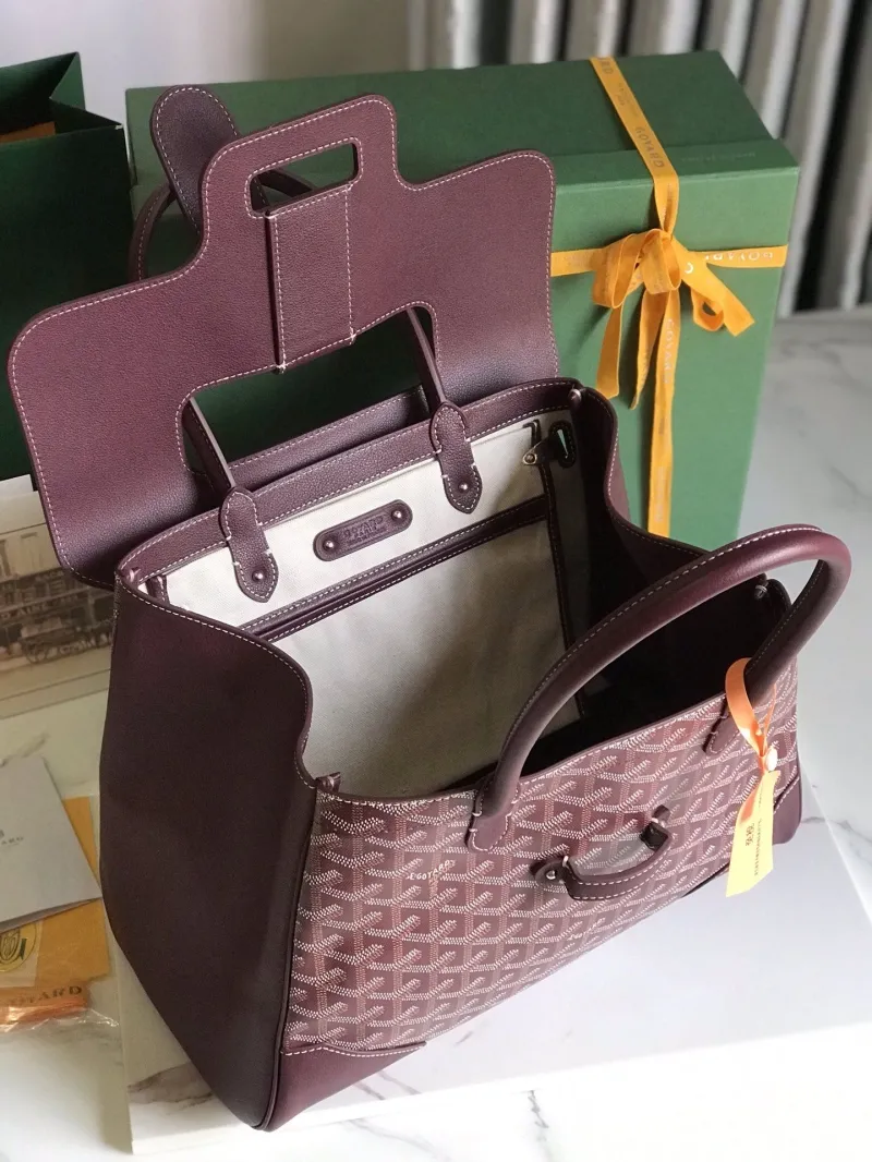 Goyard Burgundy Top Handle Bag 347 - Image 8