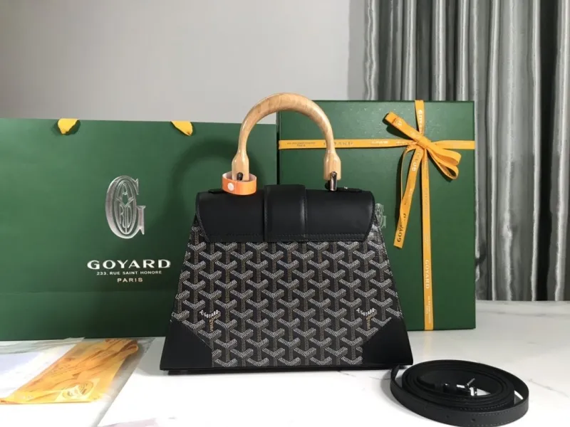 Goyard Black Top Handle Bag 348 - Image 3