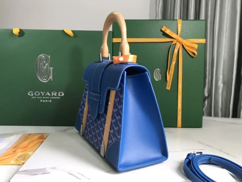 Alternative view of Goyard Blue Top Handle Bag 353
