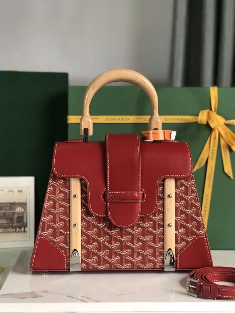 Goyard Red Top Handle Bag 354