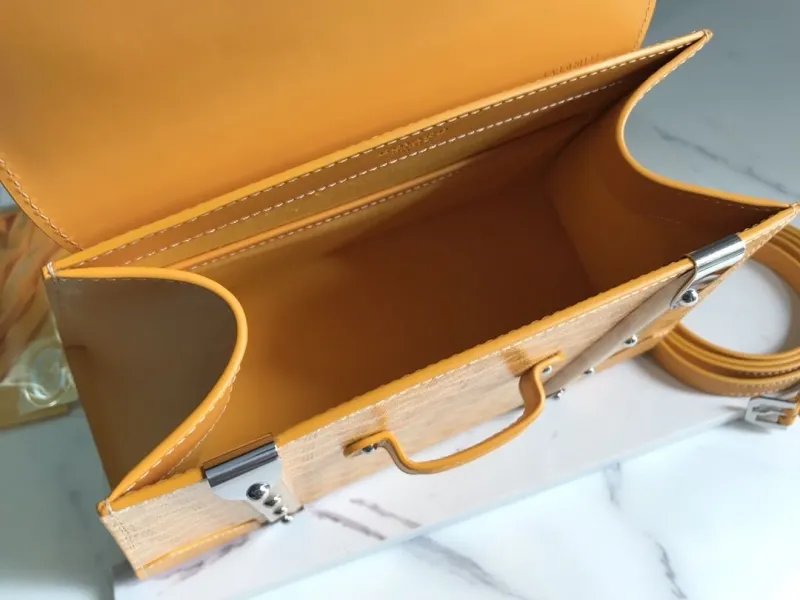 Goyard Yellow Top Handle Bag 356 - Image 9