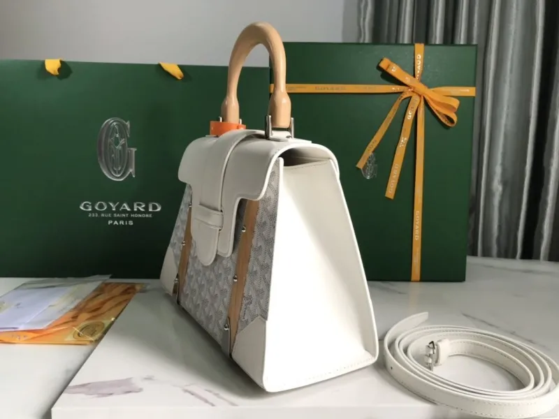 Alternative view of Goyard White Top Handle Bag 357