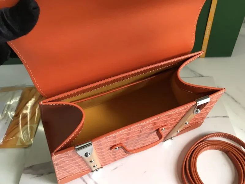Goyard Orange Top Handle Bag 358 - Image 8