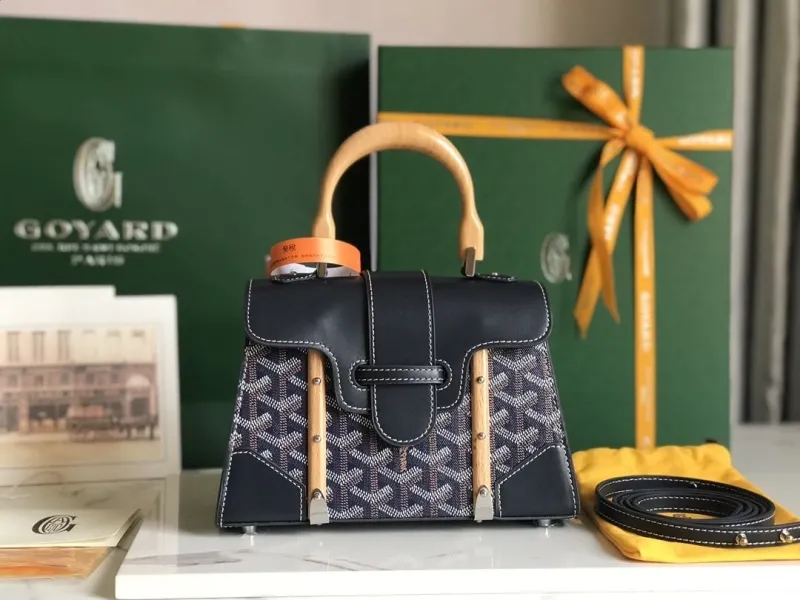Goyard Black Top Handle Bag 361