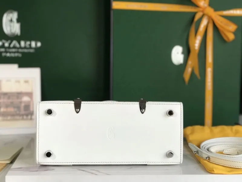 Goyard White Top Handle Bag 363 - Image 4