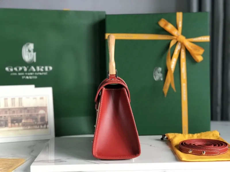 Goyard Red Top Handle Bag 365 - Image 3