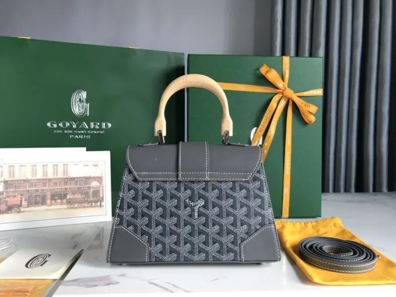 Alternative view of Goyard Gray Top Handle Bag 366