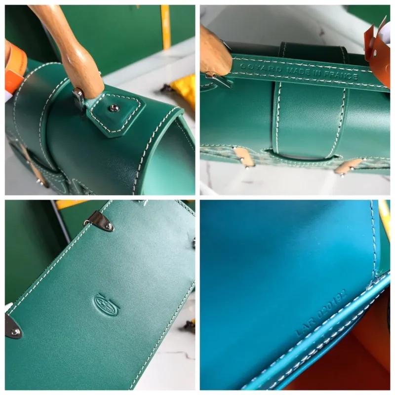 Goyard Green Top Handle Bag 367 - Image 9