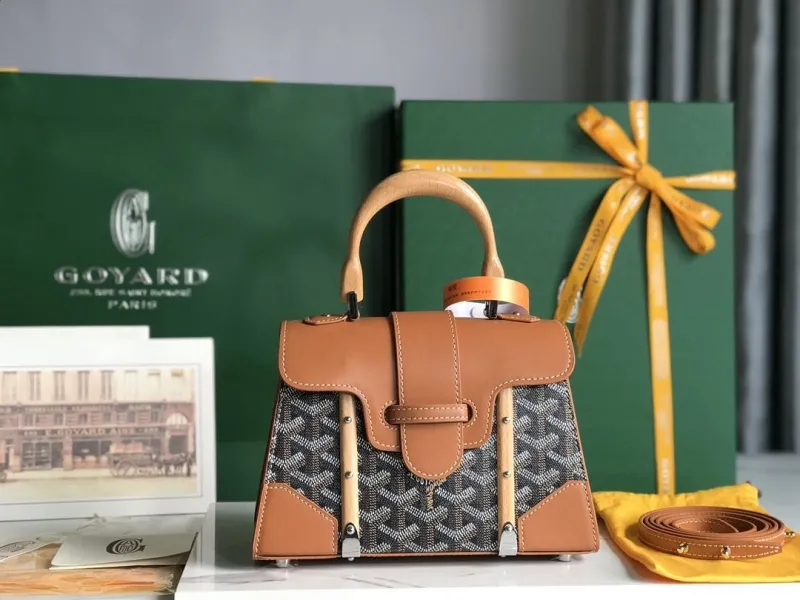 Goyard Brown Monogram Top Handle Bag 368